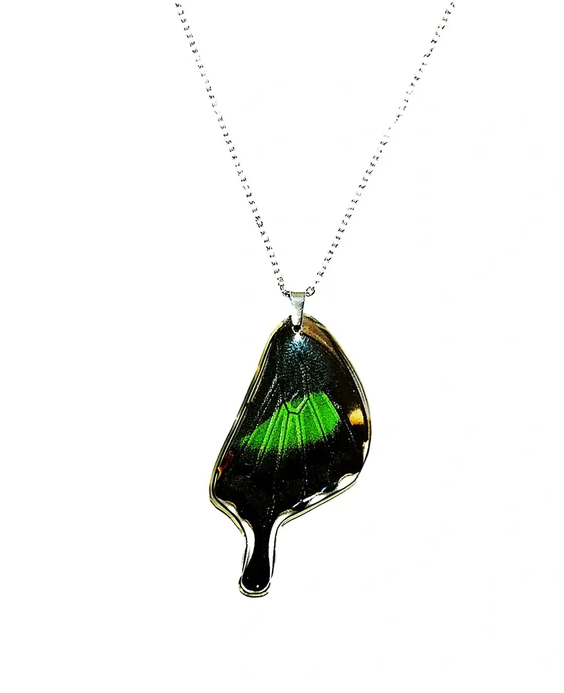 Přívěsek z křídla motýla Papilio palinurus No. 1208