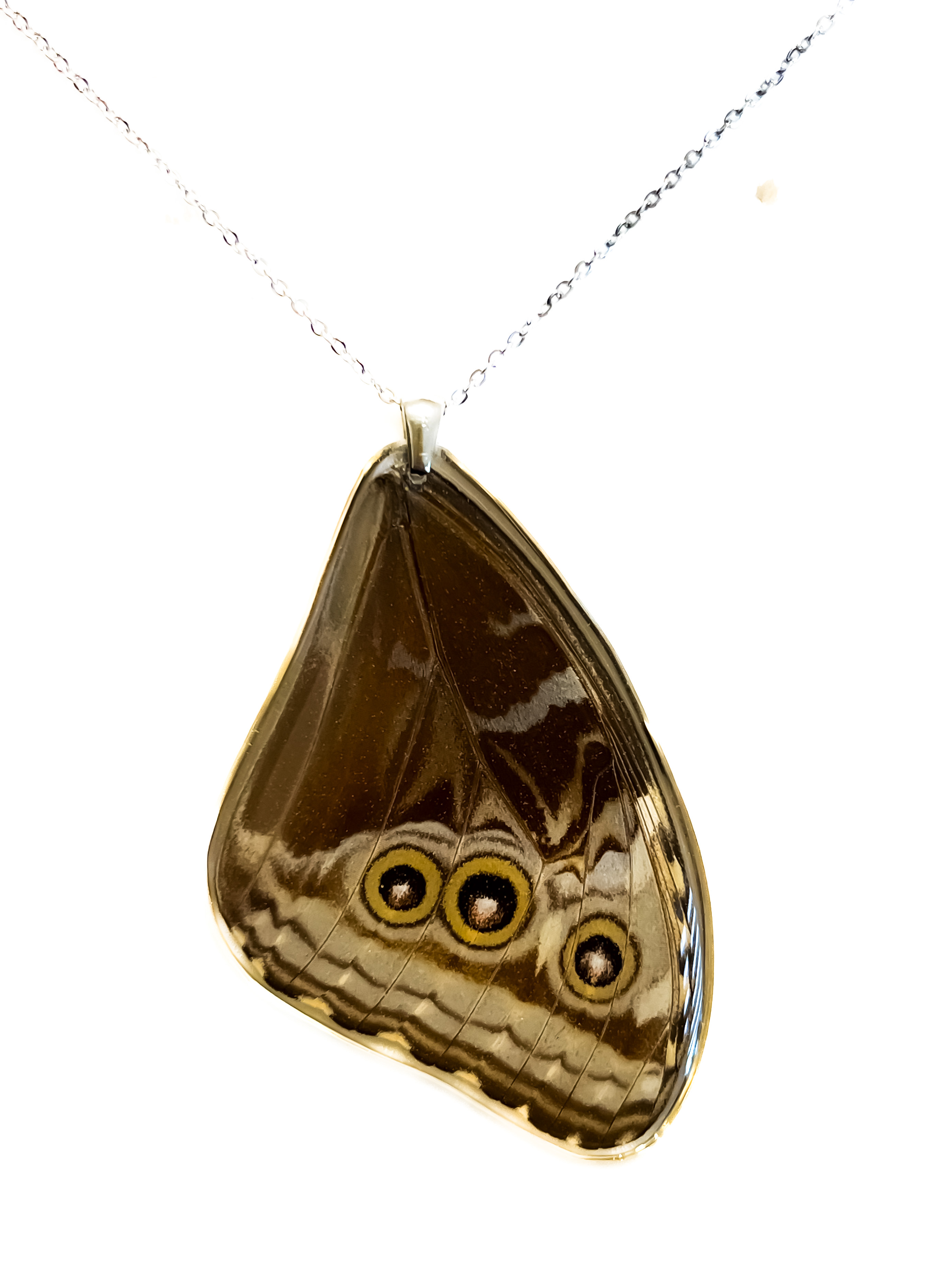 Přívěsek z křídla motýla Morpho peleides No.1284