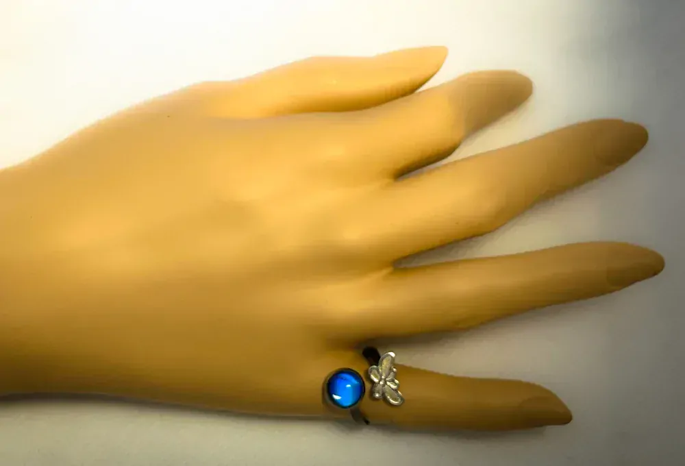 Prsten z křídla motýla Morpho didius  No. 1626